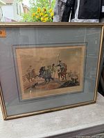 Front view of framed print showing artwork, frame and mat