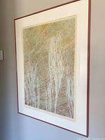 Front view of framed serigraph