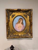 Front view showing entire framed portrait