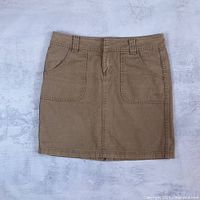 Full view of brown Orage skirt front side