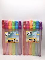 Two sealed six-packs of Play Day bubble wands front view