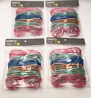 Four sealed packs of Spritz shutter sunglasses