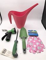 all five garden items arranged together