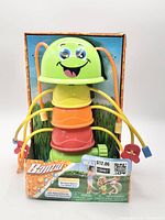 Front of boxed Banzai Wigglin’ Waterpillar showing toy and packaging
