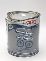 Front label showing brand, product name, volume, hazard icons