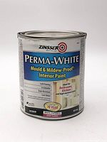 Front label of Zinsser Perma-White interior paint can