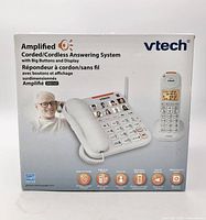 Front of retail box showing amplified corded/cordless answering system model SN5147
