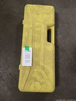 Yellow molded case exterior with handle