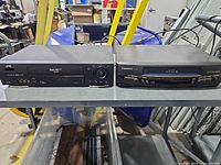 Front view of both VCRs side by side