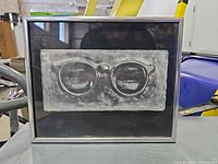 Front view of framed eyeglasses print