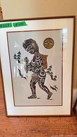 Front view Henderson limited edition print in frame with moon motif