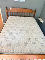 Top view of Beautyrest double mattress on bed frame