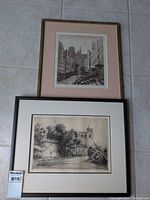 Both framed prints together for scale and comparison