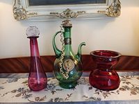 overview of all three glass pieces