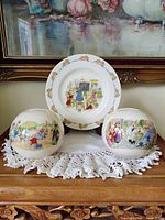 Front view showing plate and both coin banks
