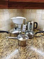 All items grouped on countertop