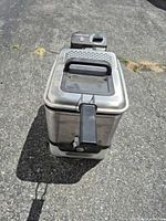 top front view of T-fal stainless steel deep fryer