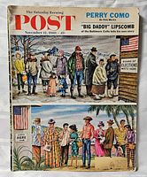 Front cover showing magazine title, date, price and artwork