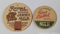 Both milk caps front view