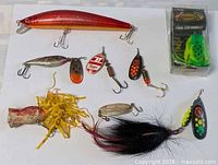 All lures laid out for overall view