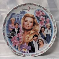 Front view of decorative plate showing full artwork and border