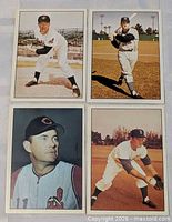 All four baseball photo cards laid out 2×2