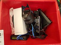Bin showing all electronic items together