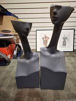 Both mannequin head-torso forms front view