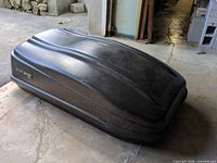 Top view of black Sears Sport 20 SV rooftop cargo carrier