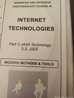 Cover of Java Technology 3.3 J2EE booklet