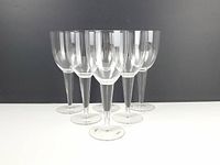 Front view of six Boda Nova Select wine glasses