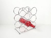 Front angled view showing rack design with sample bottle