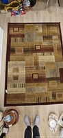 Full view of rug showing pattern and border