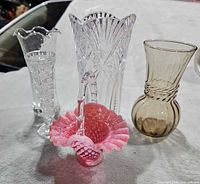 Group shot of all four glass pieces