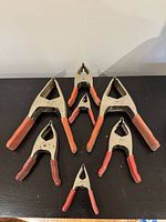 All six clamps laid out by size
