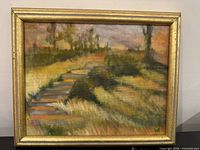 Full view of framed painting