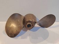 front view of brass 2-blade propeller