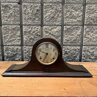 Front view of entire Ingraham tambour mantle clock