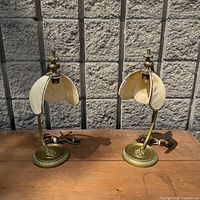 Full view of both matching lamps on tabletop