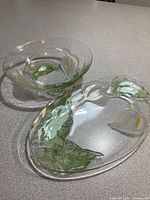 Platter and bowl together showing size relation and shared motif