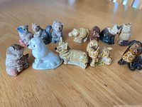 All 12 miniature animal figurines grouped