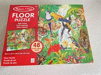 Front box view showing Melissa & Doug Rain Forest Floor Puzzle 48 pieces