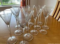 All 10 cordial glasses front angle