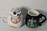Overall view of both mugs side by side