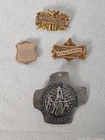 Group shot of all four pins