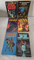 All six Star Wars paperbacks laid out