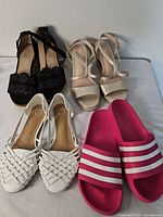Overview of all four pairs of shoes