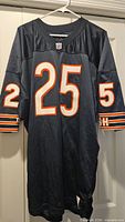 Front view of Wilson Chicago Bears #25 jersey hanging