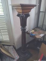 full view wooden plant stand