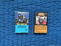 Front view of both audio tapes showing artwork and titles